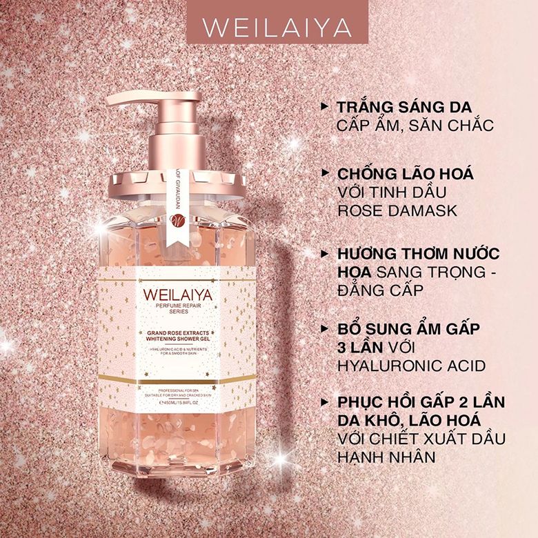 Sữa tắm hoa hồng DaMask Weilaiya - Sự lựa chọn tuyệt vời dành cho chị em