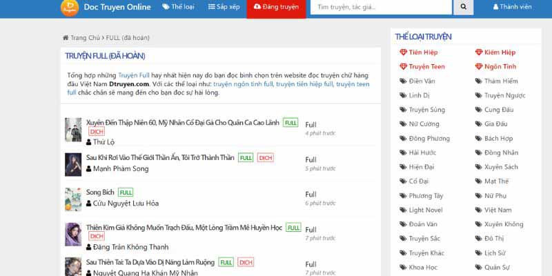 Nền tảng truyện online hàng đầu Việt Nam - dưa leo truyện